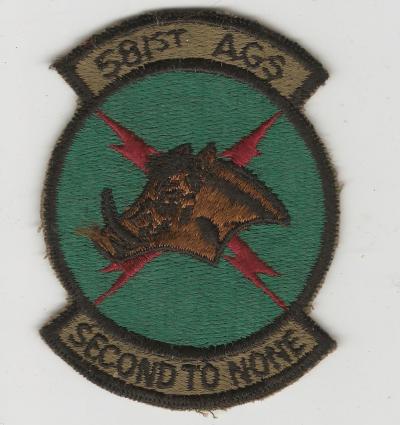 USAF Patch 581ST AGS Subdued