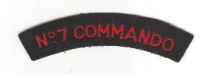 British No 7 Commando Shoulder Title Patch Repro