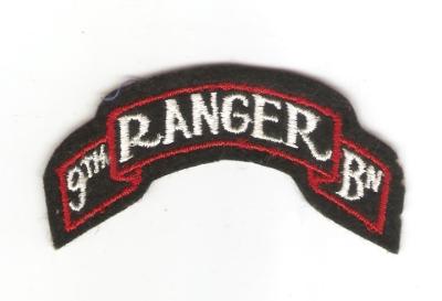 WWII Type 9th Ranger Battalion Scroll Patch Repro