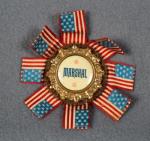 GAR Parade Patriotic Marshal Button Badge