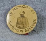 GAR Button In Memory of Surgeon S.M. Cobb