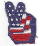 Patriotic Peace Novelty Patch 1970's