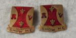WWII Army Crest 128th Artillery Pair