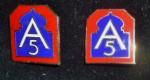 Unit Crest 5th Army Pair