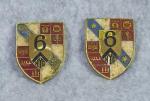 DUI DI 6th Infantry Regiment New York Pair Plastic