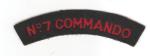 British No 7 Commando Shoulder Title Patch Repro