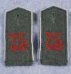 WWI German 75th Infantry Shoulder Boards