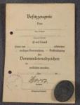 German Silver Wound Badge & Document