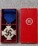 Cased 25 Year Faithful Service Medal 