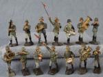 German Toy Marching Soldiers Band Lot of 14