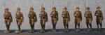 German 9 Toy Marching French Soldiers Elastolin
