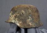 WWII German M35 Snow Camo Combat Helmet