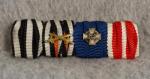 WWI WWII German 4 Place Ribbon Bar