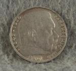 German 1936 A Coin 5 Mark Hindenburg
