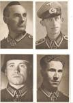 WWII German Knights Cross Photo Card Lot of 4