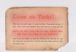 WWII German Propaganda Leaflet Come on Yanks!