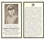 WWII German Death Card Panzer France 1940       