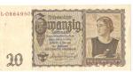 WWII German 20 Reichsmark Note