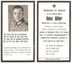 WWII German Death Card Artillery POW KIA 1945
