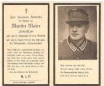 WWII German Death Card Heer NCO 1945