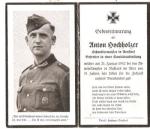 WWII German Death Card Heer Medical Soldier 1942