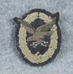 Luftwaffe Radio Operator Air Gunner Cloth Badge