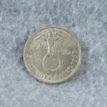 WWII German Coin 2 Mark Hindenburg 1938 B