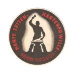 WHW Donation Can Label Harte Zeiten 1934-35