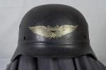 WWII Beaded M40 Luftschutz German Helmet