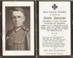 WWII German Death Card Infantry