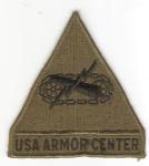 US Army Armor Center Patch Subdued