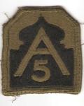 US 5th Army Patch Subdued