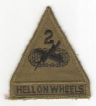US 2nd Armored Division Patch Subdued