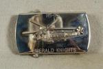 USN Navy HS-75 Emerald Knights Belt Buckle