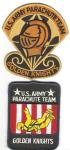 Golden Knights Parachute Team Patch Set 2