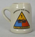 Beer Mug 1st Armored Division 123rd Support Bn