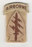 Special Forces Patch and Airborne Tab Desert DCU