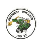 US Navy Underwater Demolition Team 22 Patch