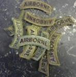 US Army Subdued Airborne Tabs 5 Lot