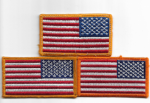 US Army Flag Patch Lot of 3 with Velcro