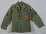 WWII  HBT Fatigue Shirt 8th Corps 1950's Badged