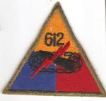 US Army Armored 612th Tank Battalion Patch