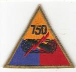 US Army Armored 750th Tank Battalion Patch