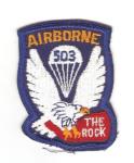 Army 503rd Airborne The Rock Patch