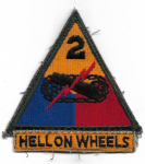 Army 2nd Armored Division Patch 1950's