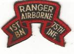 Ranger Airborne 1st Battalion 75th Inf Scroll 