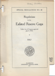 WWI Regulations for The Enlisted Reserve Corps