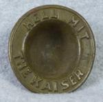 WWI Ashtray Paperweight Hell Mit the Kaiser Helmet