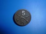 WWI Infantry Collar Disk 5th Regiment H 