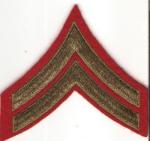 WWII USMC Marine Corporal Rank Patch